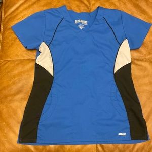 Greys anatomy barco size medium royal blue scrub top